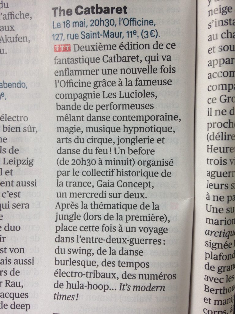 Cie Lucioles dans Telerama